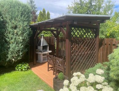 Pergola s krbem po realizaci | Zahradní pergoly