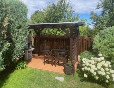 Pergola s krbem po realizaci 2 | Zahradní pergoly