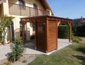 Pergola u domu 26 | Dřevěné pergoly u domu